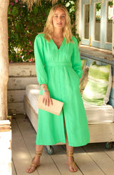 Jamila Linen Dress | Green