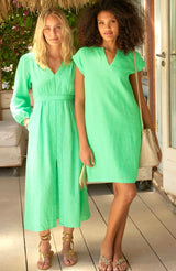 Jamila Linen Dress | Green