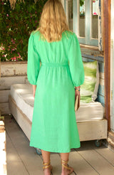 Jamila Linen Dress | Green