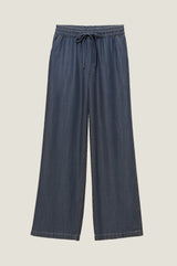 Juliana Drawstring Tencel Trouser | Chambray Blue