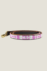 Arrow Dog Lead | Pink/White