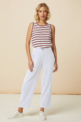 Libby Cheesecloth Trousers | White