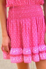 Macy Mini Organic Cotton Dress | Lixus Flower Pink