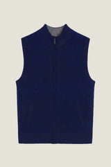 Men's Merino Wool Gilet | Navy/Grey