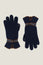 SANTACANA Touchscreen Wool & Cashmere Blend Gloves | Navy/Tan
