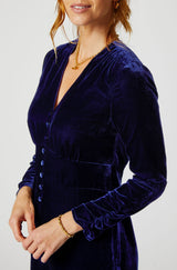 Claudia Velvet Jumpsuit | Navy