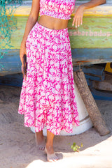 One Size Skirt | Dianthus Pink/White - Aspiga