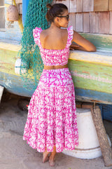 One Size Skirt | Dianthus Pink/White - Aspiga