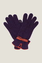 SANTANCA Touchscreen Wool & Cashmere Blend Gloves | Fig/Red