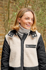 Petra Coat | Black/Taupe