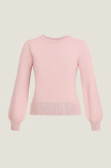 Alpaca Blend Puff Sleeve Jumper | Dusty Pink