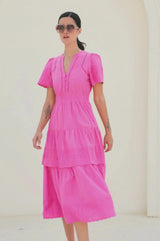 Broderie Sienna Dress | Pink