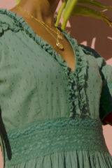 Viola Cotton Midi Dress | Khaki