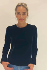 Victoria Velvet Top | Black