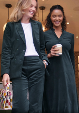 Theresa Stretch Corduroy Blazer | Bottle Green