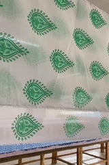 Cara Block Print Dress | Wild Flower Buta Green