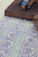 Pippa Block Print Dress | Garden Jaal Blue/Green