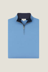 Men's Merino Wool Quarter Zip | Blue/Navy