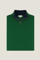 Men's Merino Wool Quarter Zip | Bright Green - Aspiga