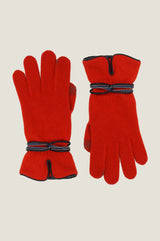 SANTACANA Touchscreen Wool & Cashmere Blend Gloves | Red/Brown/Navy