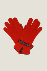 SANTACANA Touchscreen Wool & Cashmere Blend Gloves | Red/Brown/Navy