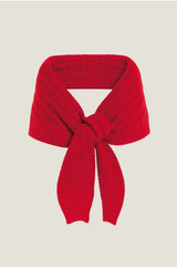 Merino Wool Tie Neck Scarf | Red