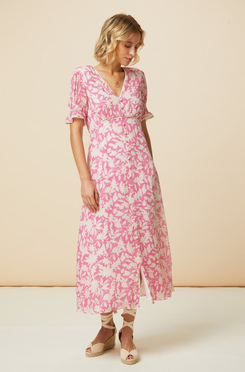Sally Anne Tea Dress | Pink/Cream