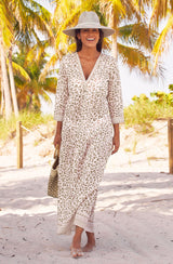 Mykonos Dress | Soft Cheetah White/Taupe