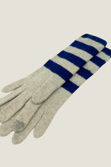 Striped Gloves | Cream/Navy