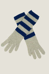 Striped Gloves | Cream/Navy