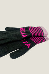 Vita Bella Gloves | Khaki/Fuchsia
