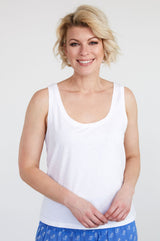 Organic Cotton Slub Vest | White