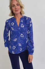 Olivia-Blouse-Waterlily-Cobalt-Purple