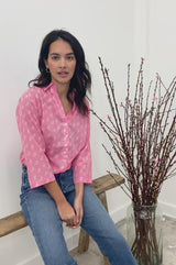 Cecilia Shirt | Pink/White