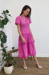 Sienna Dress | Bright Pink