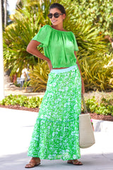 Ilana-Frill-Gauze-Top-Plain-Green