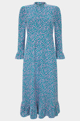 Agatha-Dress-Daisy-Flower-Teal-Pink