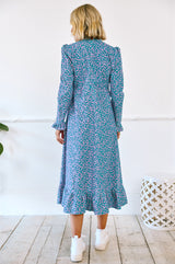 Agatha-Dress-Daisy-Flower-Teal-Pink