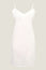 Cami V Midi Slip Dress | White