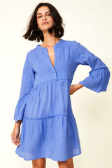 Cristina Embroidered Kaftan | Marina Blue