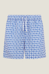 Men's Recycled-Swim-Short-Geo-Cobalt-Blue-White