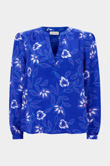 Olivia-Blouse-Waterlily-Cobalt-Purple