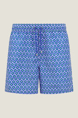 Men's Recycled Swim-Short-Daisy-Flower-Marina-Blue-Green