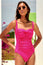 Recycled Ruched Swimsuit | Pink