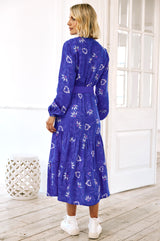 Jessica-Shirt Dress-Waterlily-Cobalt-Purple