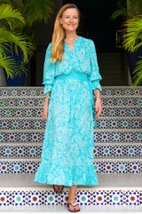 Maeve-Tea-Dress-Swirl-Turquoise/White
