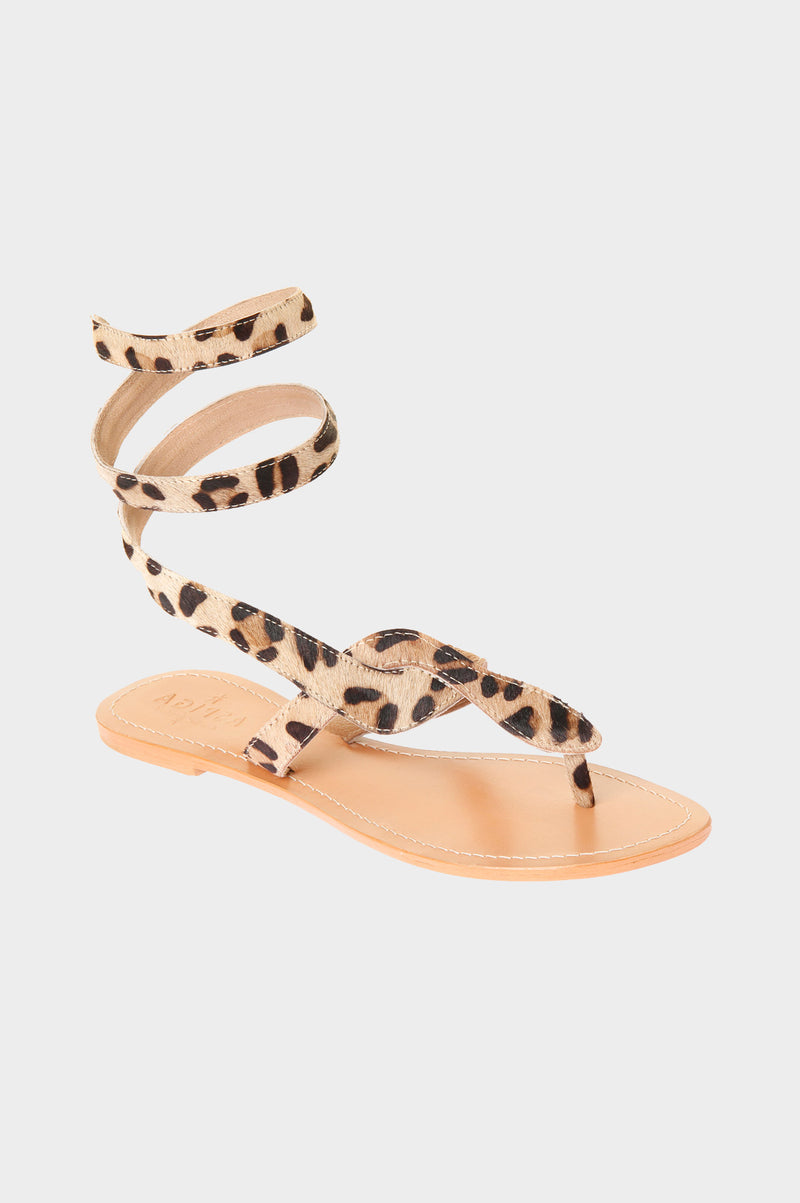Cobra Wrap Sandals | Leopard - Aspiga
