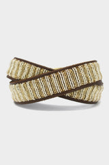 Full Beaded Belt | Light Gold - Aspiga