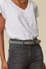 Fully-Beaded-Arrow-Belt-Green/Bullet