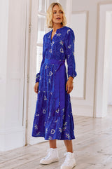 Jessica-Shirt-Dress-Waterlily-Cobalt/Purple